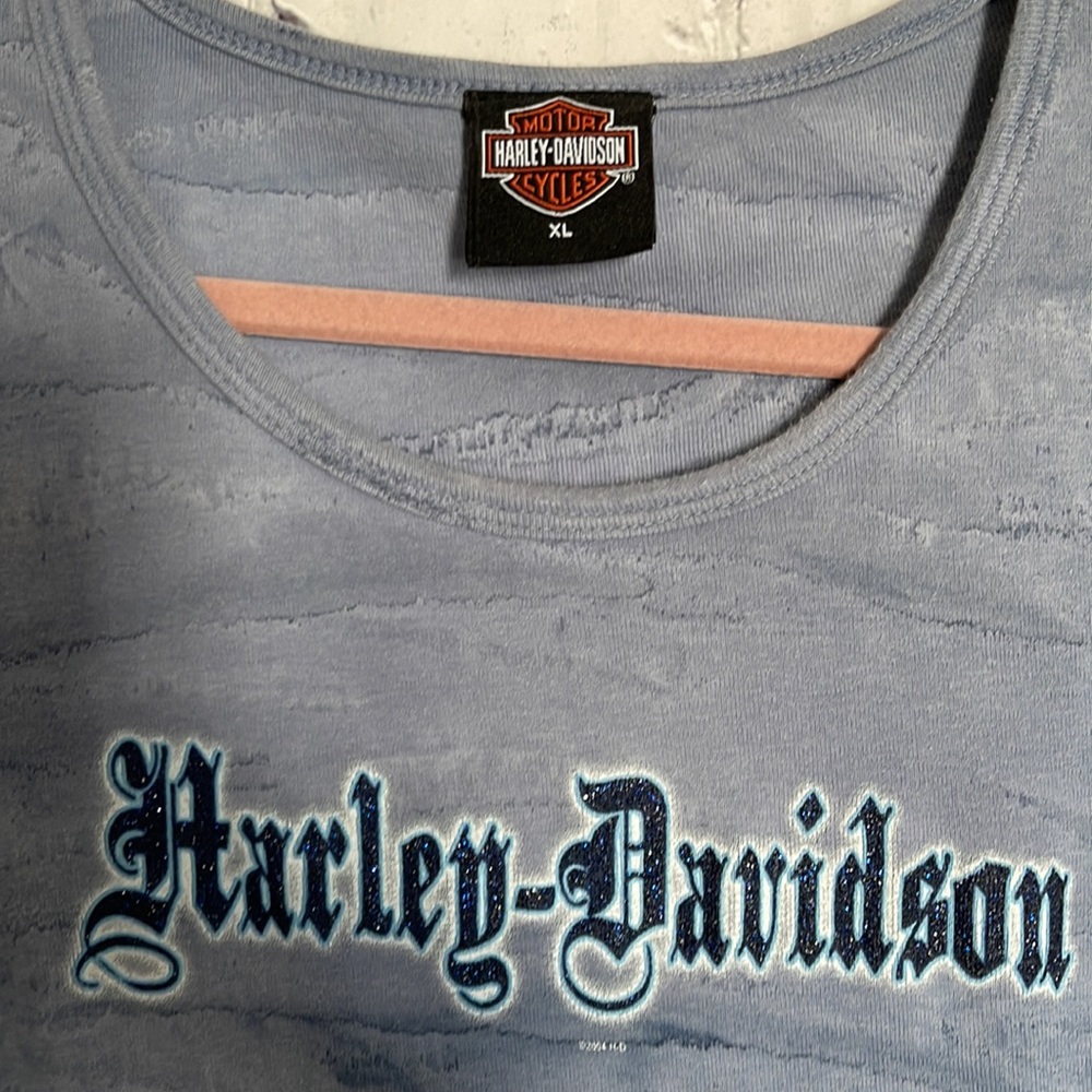 Harley Davidson Blue Ombré Top - Picture 3 of 8